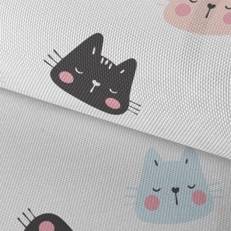 Big Headed Kitten Sleeping Waterproof Oxford