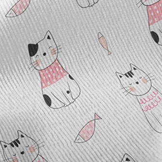 Shy Cat And Fish Standard Corduroy