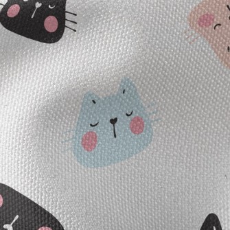 Big Headed Kitten Sleeping Waterproof Canvas