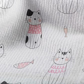 Shy Cat And Fish Terry