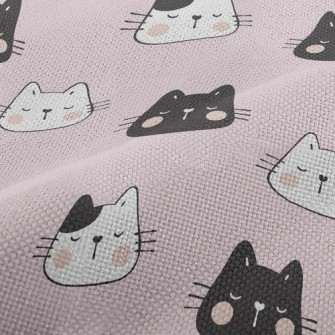 Bicolor Kitten With Closed Eye Performance Linen