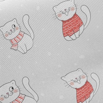 Playful Sweater Cat Twill