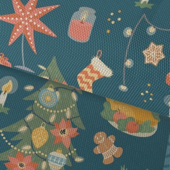 Warm Christmas Dinner Waterproof Oxford