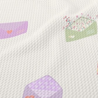 Pink And Colorful Envelopes Birdseye Piqué