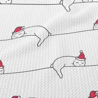 Lazy Resting Cat Birdseye Piqué