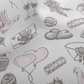 Valentine's Day Dinner Athletic Mesh Flat Back