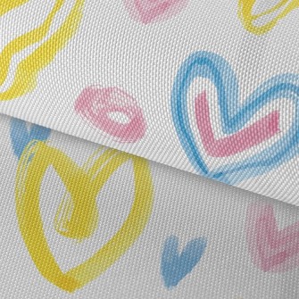 Watercolor Love Lines Waterproof Oxford