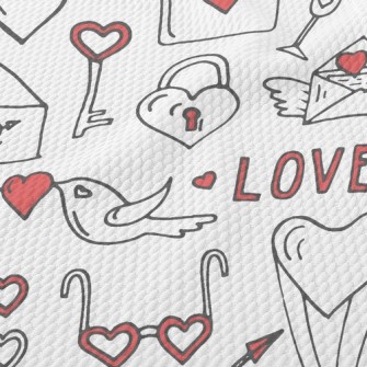 Sweet Valentine's Day Birdseye Piqué