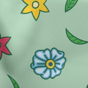 Colorful And Cute Flowers Stretch Ponte