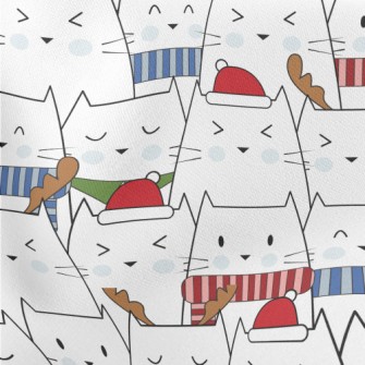 Cat Christmas Dress Up Stretch Ponte