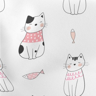 Shy Cat And Fish Stretch Ponte