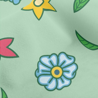 Colorful And Cute Flowers Micro Fleece