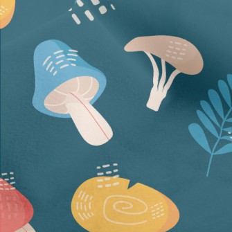 Mysterious Forest Mushrooms Micro Fleece