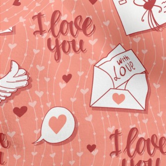 I Love You Love Letter Micro Fleece