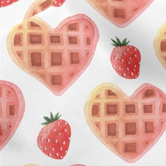 Strawberry Heart Muffins Micro Fleece