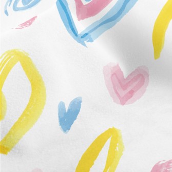Watercolor Love Lines Micro Fleece