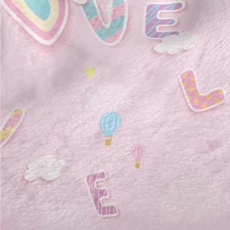 Cartoon Love Words Minky