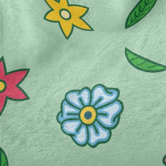 Colorful And Cute Flowers Minky