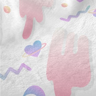 Fluorescent Gradient Love Minky