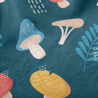 Mysterious Forest Mushrooms Minky