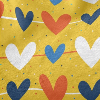 Line Size Hearts Minky