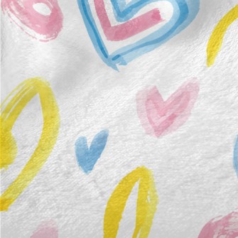 Watercolor Love Lines Minky