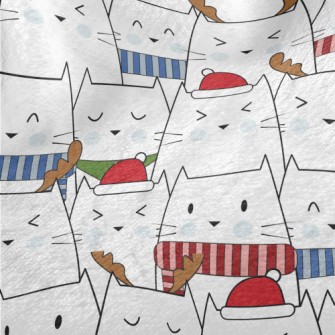 Cat Christmas Dress Up Minky