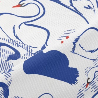 Elegant Swan Silhouette Piqué