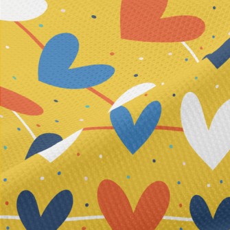 Line Size Hearts Piqué