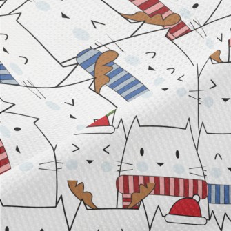 Cat Christmas Dress Up Piqué