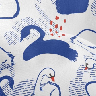 Elegant Swan Silhouette Lightweight Performance Linen