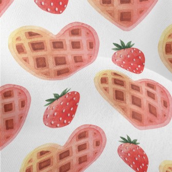 Strawberry Heart Muffins Lightweight Performance Linen