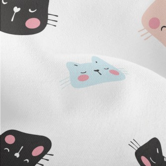 Big Headed Kitten Sleeping Lightweight Performance Linen