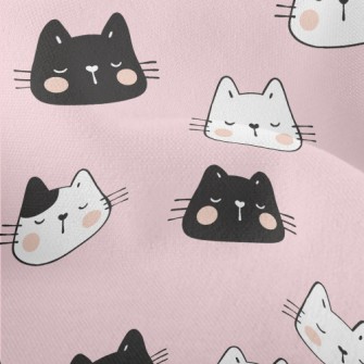 Bicolor Kitten With Closed Eye Lightweight Performance Linen