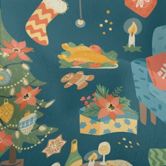 Warm Christmas Dinner Lightweight Performance Linen