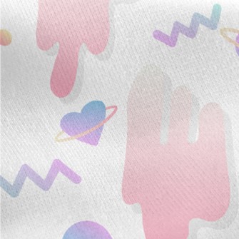 Fluorescent Gradient Love Jersey Backed Fleece