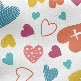 Cross Shaped Heart Jersey Backed Fleece