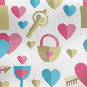 Golden Love Key Jersey Backed Fleece