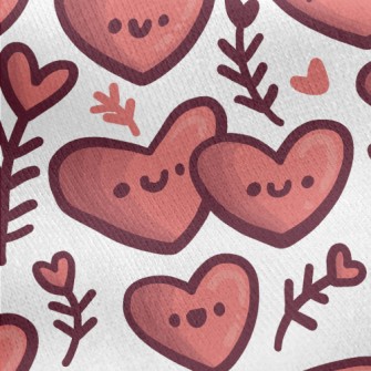 I Love You Heart Jersey Backed Fleece