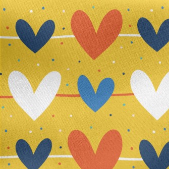 Line Size Hearts Jersey Backed Fleece