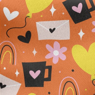 Love Balloon Love Letter Jersey Backed Fleece