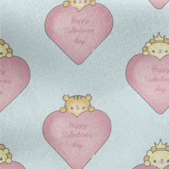 Animals Celebrate Valentine&#3 Jersey Backed Fleece