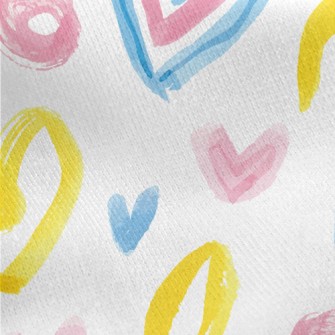Watercolor Love Lines Jersey Backed Fleece