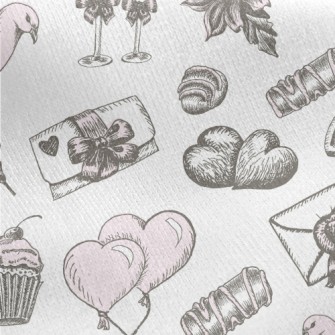 Valentine's Day Dinner Jersey Backed Fleece