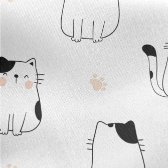 Naughty Expression Cat Jersey Backed Fleece