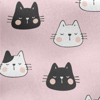Bicolor Kitten With Closed Eye Jersey Backed Fleece