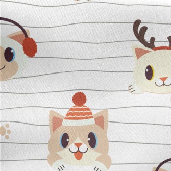 Funny Tongue Sticking Out Kitt Jersey Backed Fleece