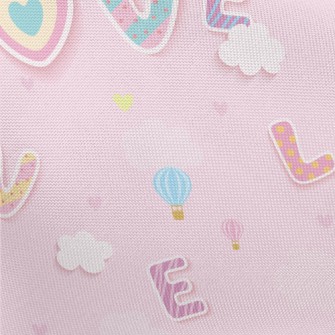 Cartoon Love Words Pongee