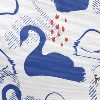 Elegant Swan Silhouette Pongee