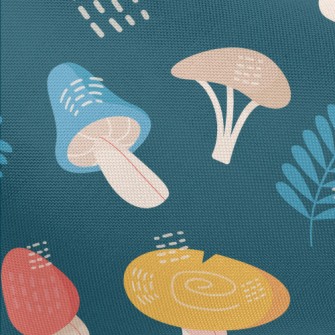 Mysterious Forest Mushrooms Pongee